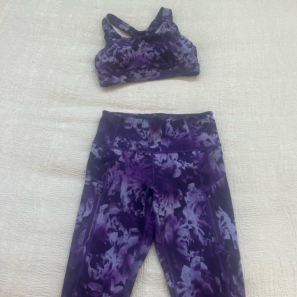 Size small Athleta leggings and sports bra. Excellent condition